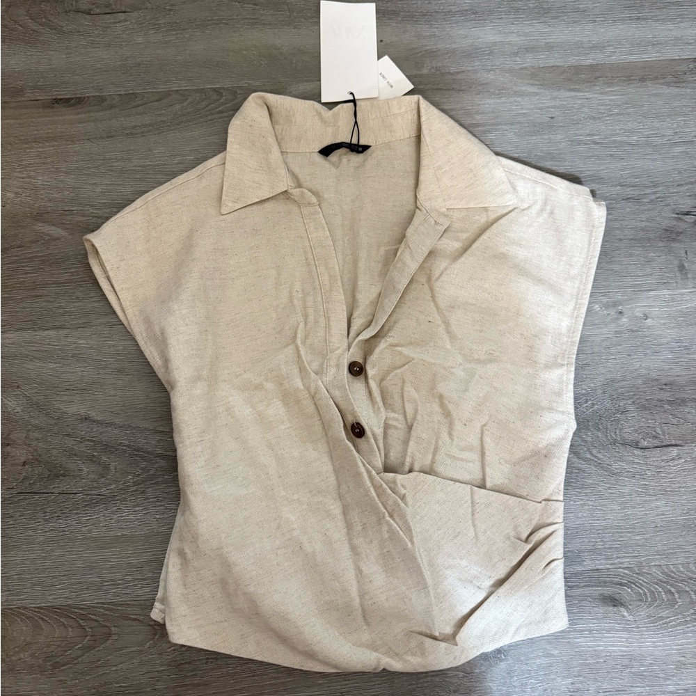 Zara Beige Women's Blouse